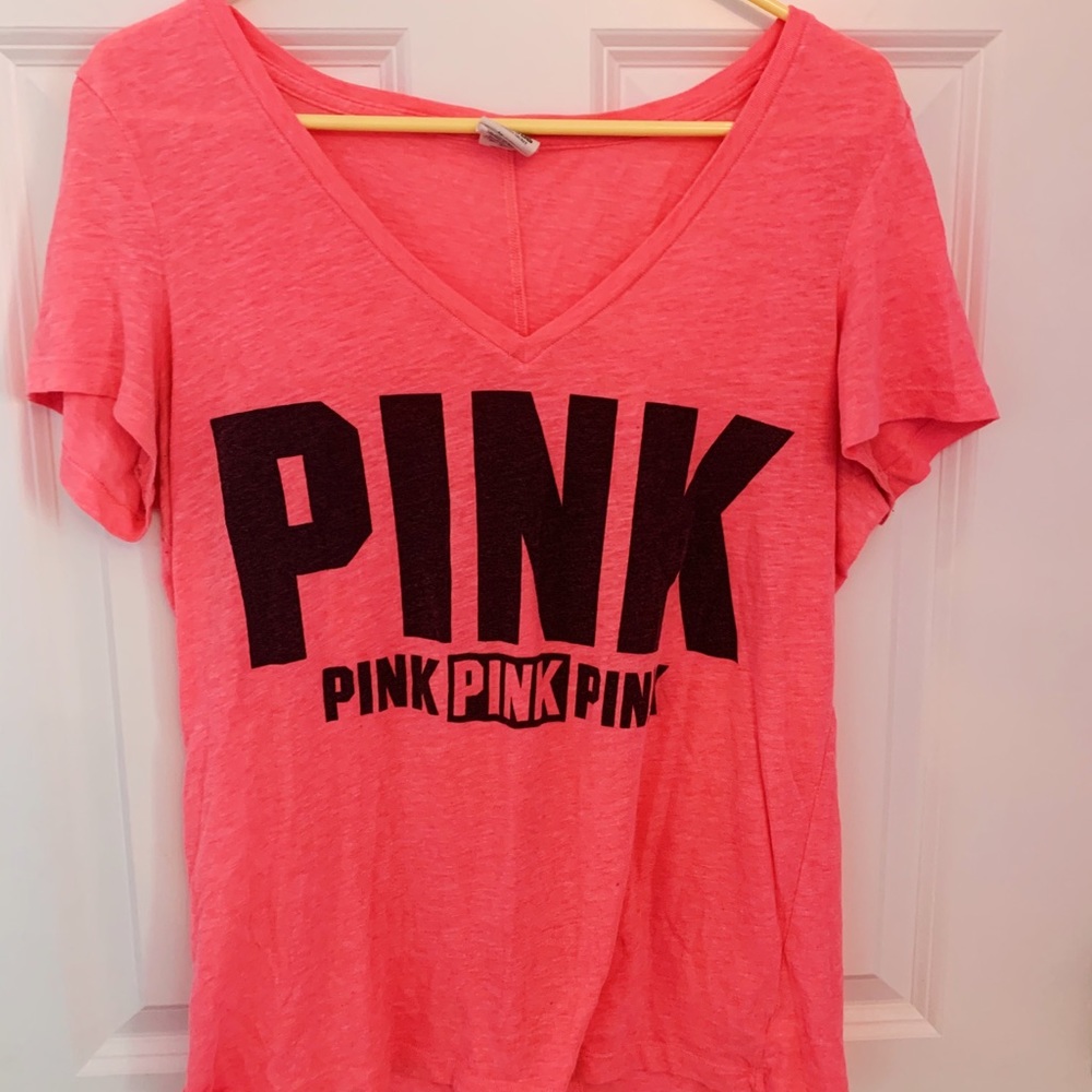 hot pink PINK t-shirt